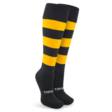 Black with Gold Hoops | Active Socks