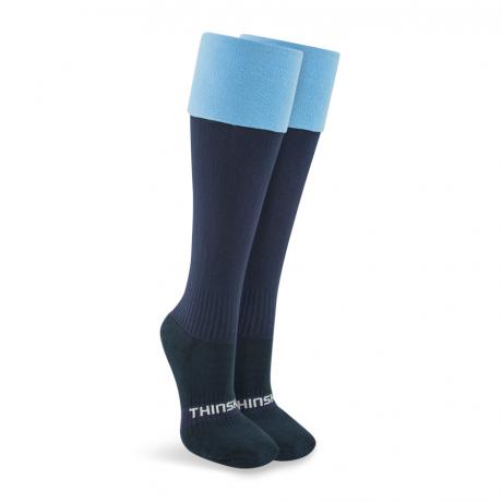 Navy Blue with Sky Top | Active Socks
